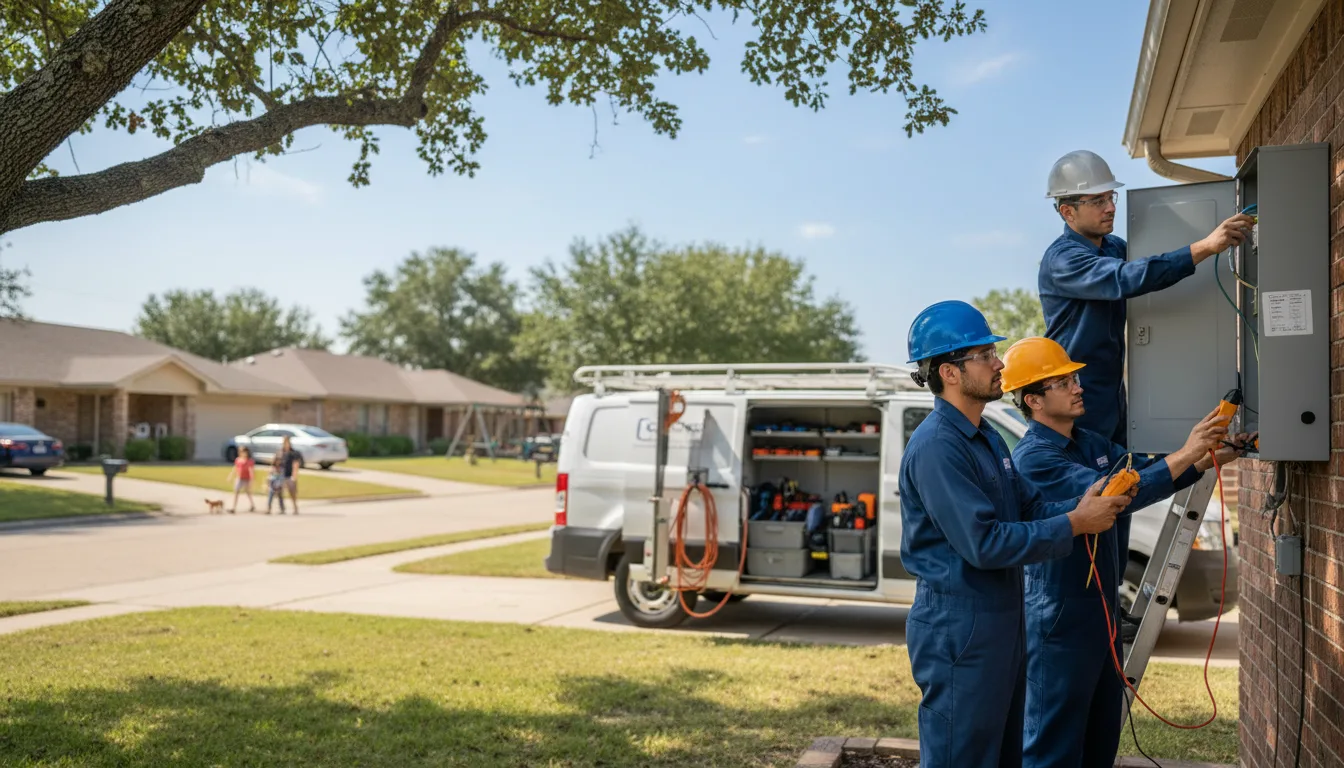 Certified electrician providing emergency electrical services in Danbury, TX
